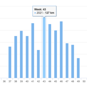 graphique statistiques distance préparation marathon