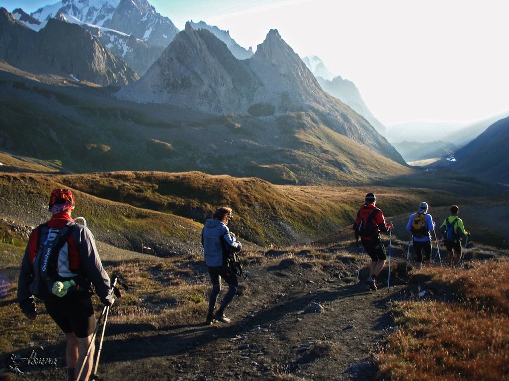 coureurs sur le parcours UTMB 2008