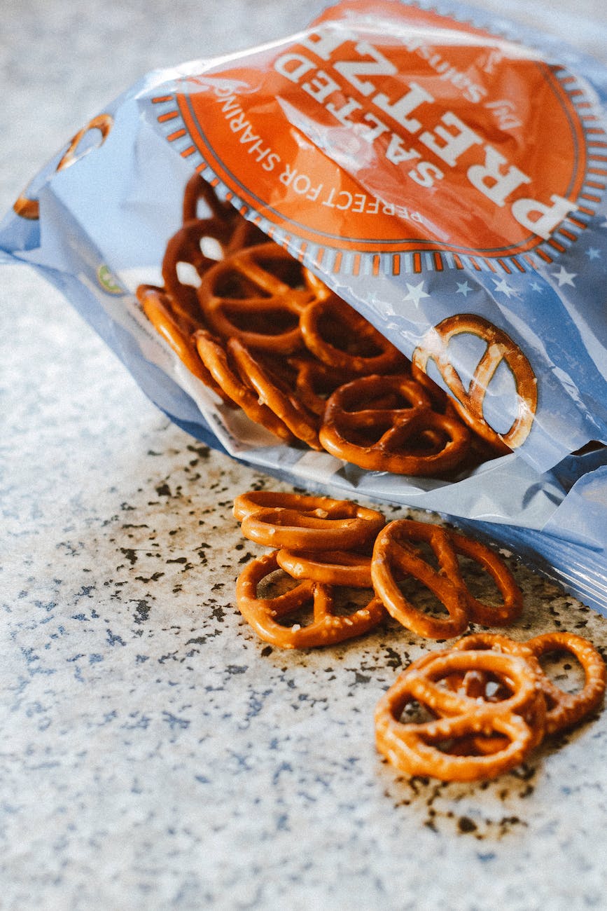 opened pretzel pack