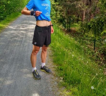 Test Short trail 2-en-1 vue de face