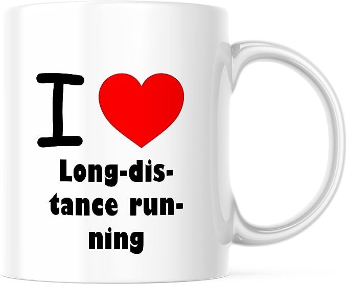 "J'aime courir de longues distances" - Mug personnalis&eacute;