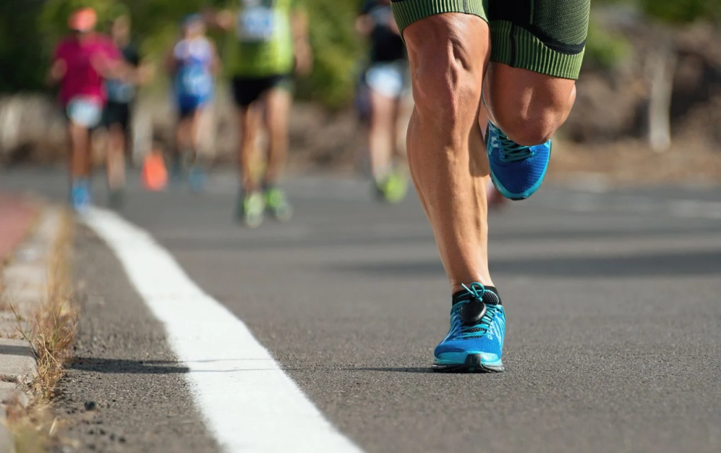 Coureurs pendant une course