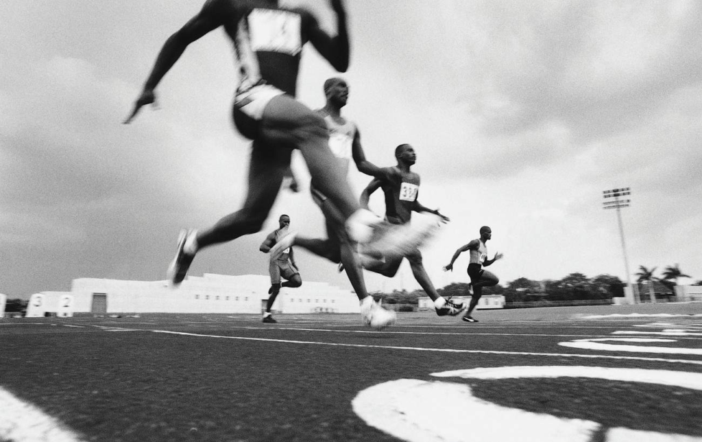 Sprinters pendant une course