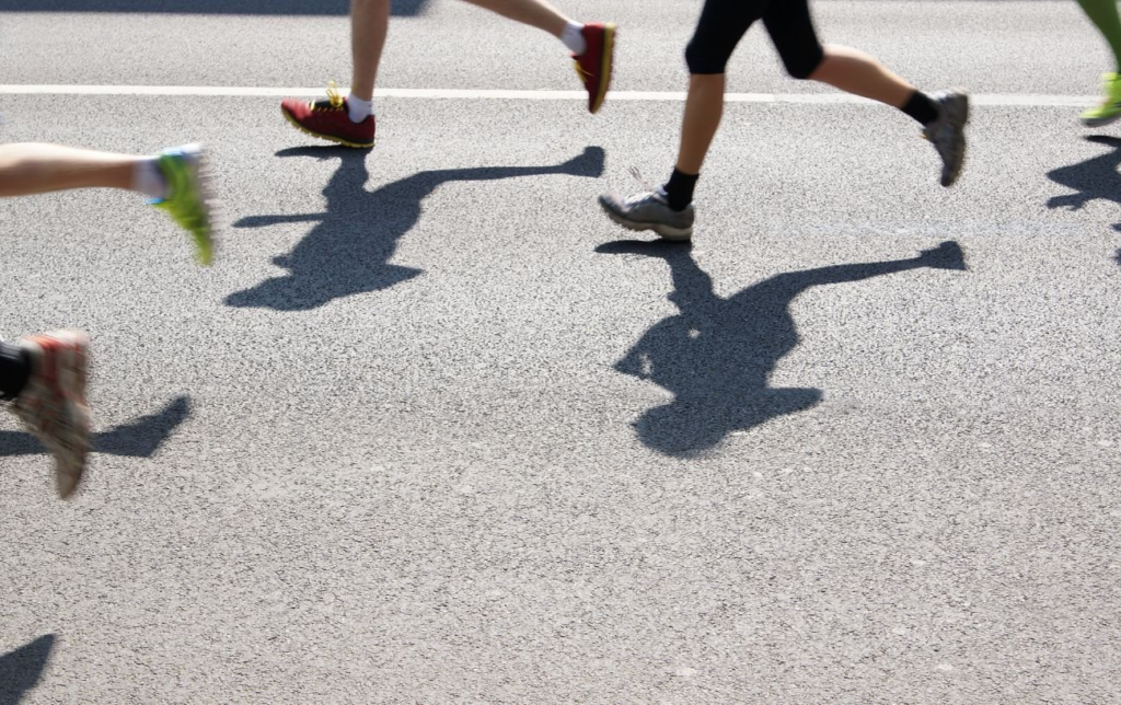 Coureurs pendant un Ironman