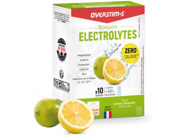Overstims Électrolytes saveur citron, citron vert