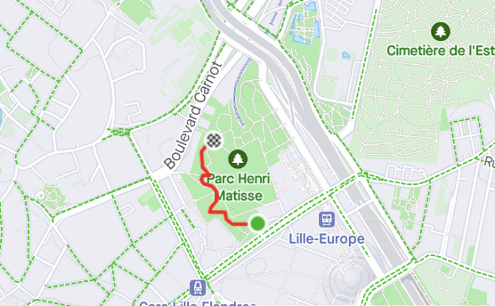 Segment Strava Parc Henri Matisse