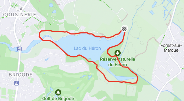 Segment Strava tour Lac du Héron