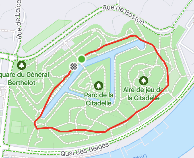 Segment Strava Parc de la Citadelle