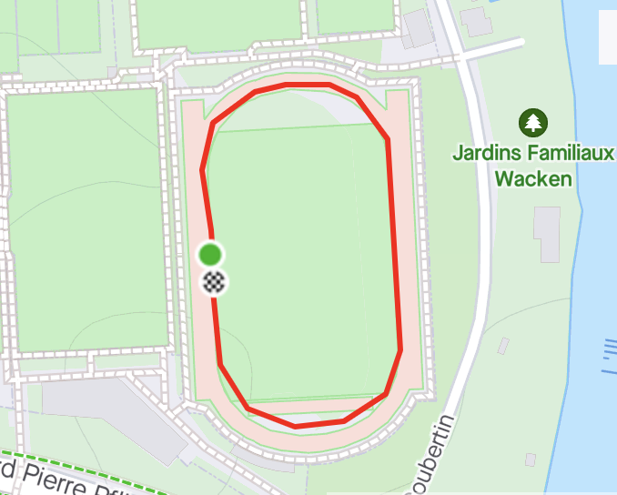 Segment Strava Piste 400m Stade de l'Ill