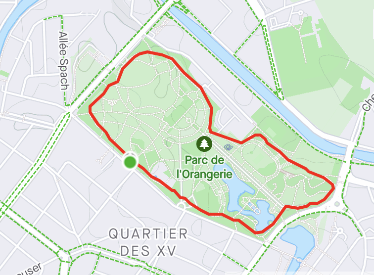 Segment Strava Parc de l’Orangerie