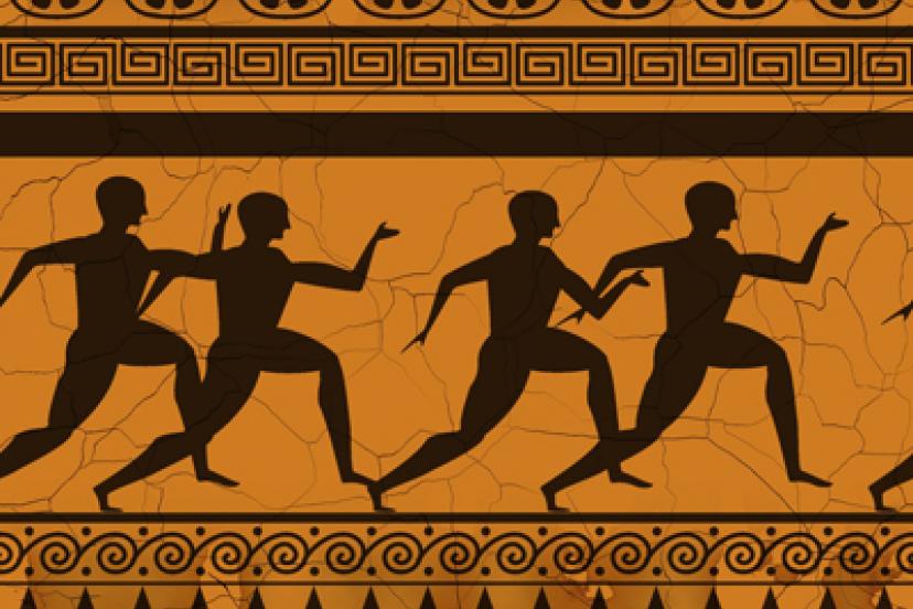La course à pied symbolisée sur des vases datant de la Grèce antique