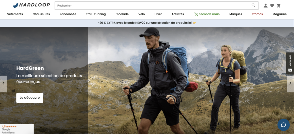Page d'accueil Hardloop