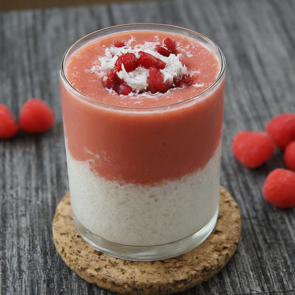 Smoothie antioxydant fruits rouges et coco