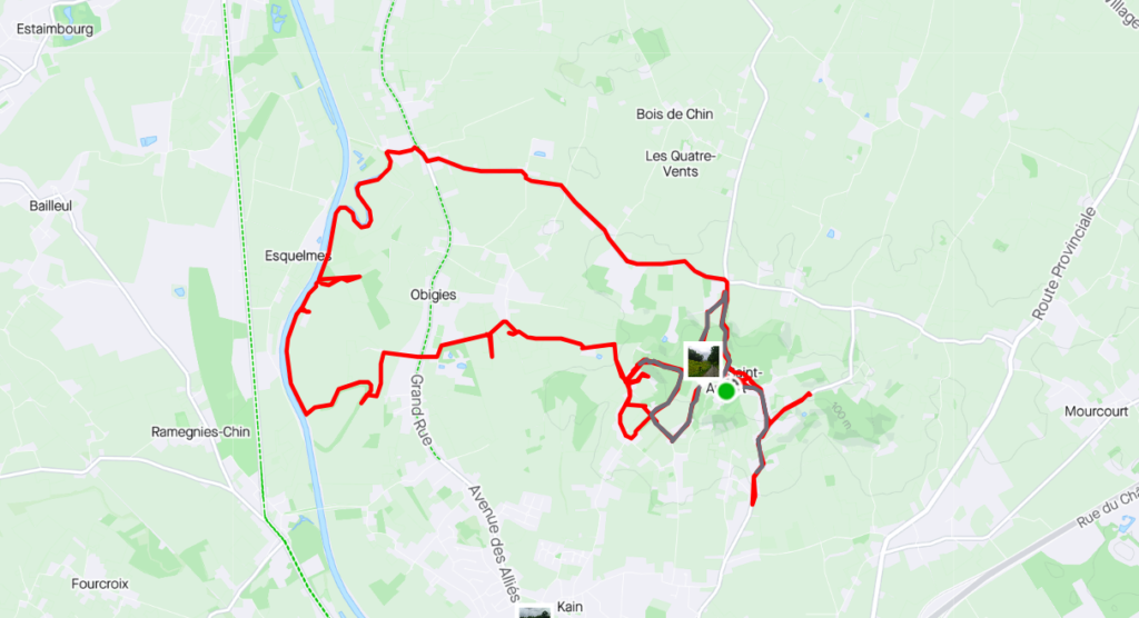 Itinéraire Strava mont Saint Aubert