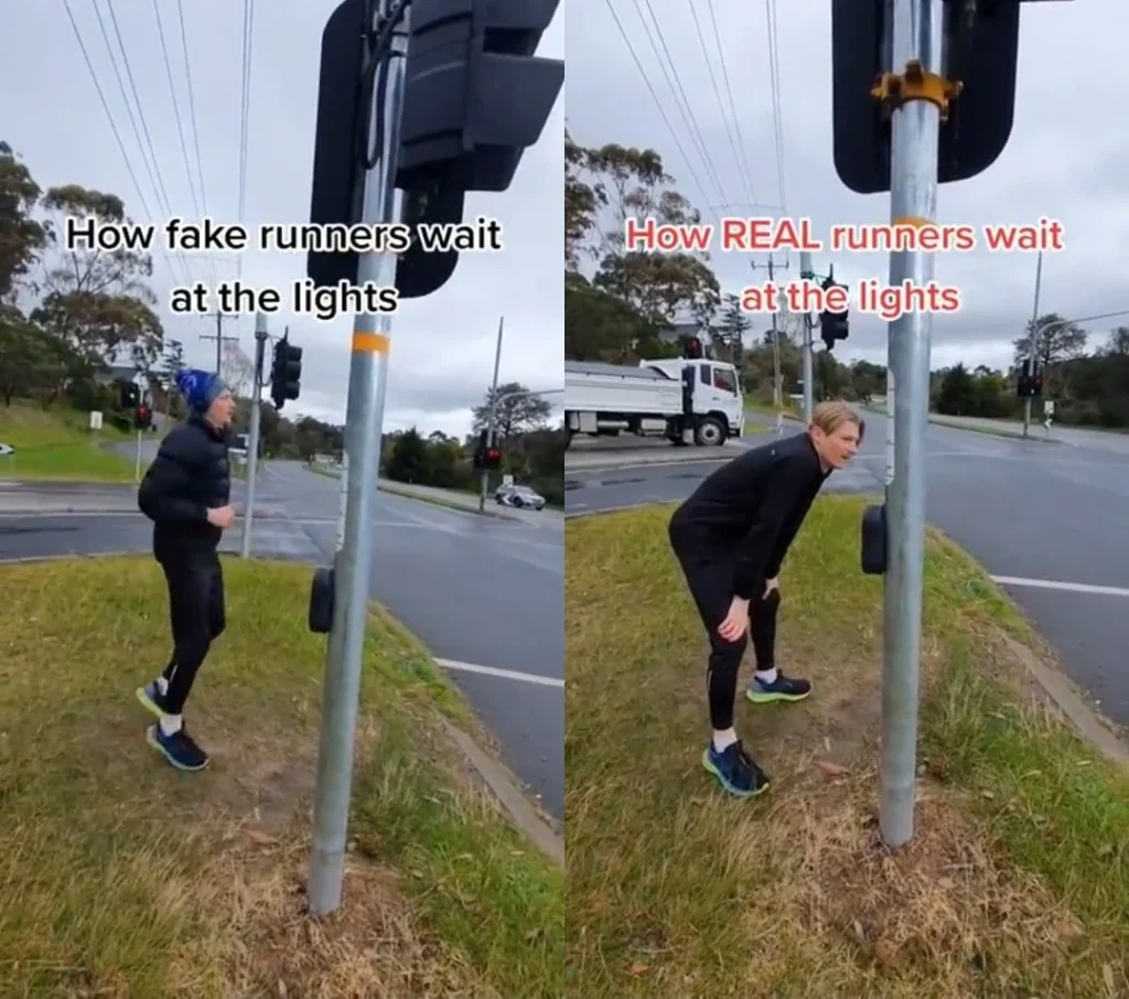 Les 2 types de runners aux feux rouges